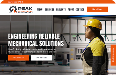 Peak Industrial Contractors website